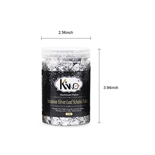Gold Foil Flakes for Resin, 30g Gold Leaf Flakes for Nail Art, Painting, Crafts, Slime and Resin Jewelry Making (10g / Bottle) KINNO
