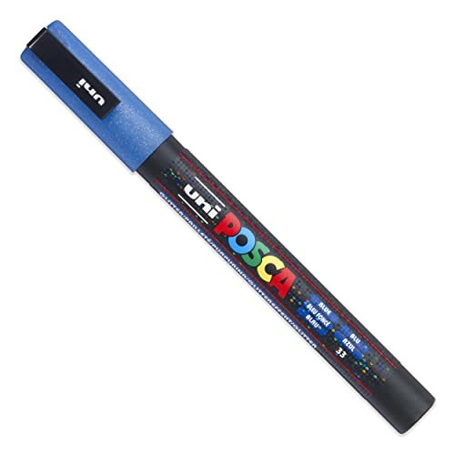 posca Glitter Paint Markers PC-3ML - Full Range Set of 8 Glitter Paint Markers - In Gift Box posca