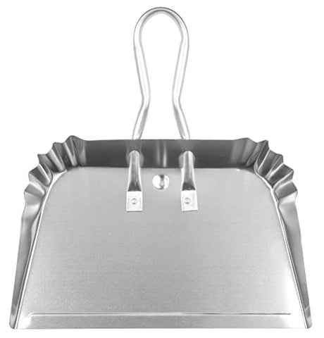 Performance Tool W30 17-Inch Aluminum Metal Dustpan with Wide Design and Double-Riveted Steel Handle for Heavy Duty Cleanups Performance Tool