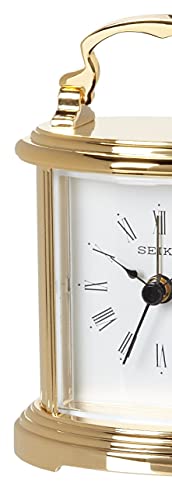 SEIKO Peyton Desk Clock, Gold - WoodArtSupply