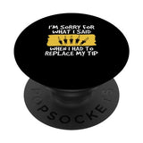 Woodburning To Replace My Tip Funny Pyrography PopSockets Standard PopGrip Pyrographer Artist & Woodburner Apparel For Men
