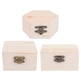 Healifty 3pcs Boxes Jewelry Box White Embryo Wood Painted Jewelry Organizer Tray Unfinished Wood Crates Rings Storage Organizer Kids Jewelry Healifty