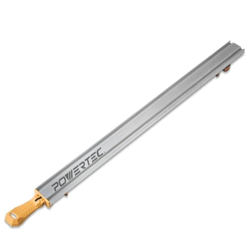 POWERTEC 71705 24 Inch Circular Saw Guide for Circular Saw, Router and Jig Saw, Contractor Straight Edge Clamp Saw Guide for Cutting Plywood and POWERTEC