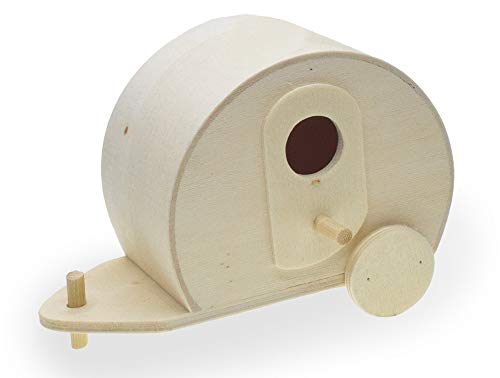 Multicraft Camper Miniature Wood for Dollhouses, Displays, Crafting, & DIY - 4.75 x 3 Inches Multicraft