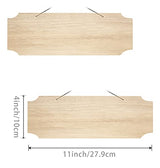 3Pack Blank Wood Sign for Craft Unfinished Hanging Wooden Board with Hole DIY Door Wall Decor Holiday Decoration Lamantery
