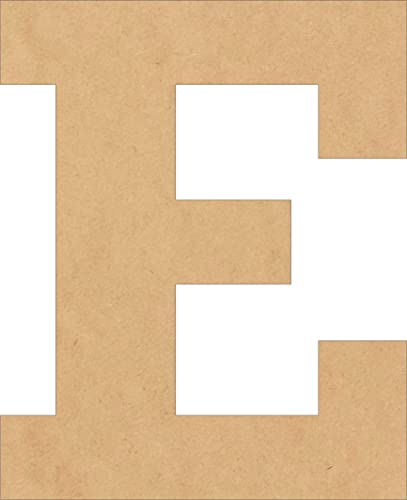 5 Inch Tall Wooden Letter Blank, Unfinished E Wood Block Letter for Nursery Decor, Rockwell Paintable Home Decor NEXTCraft