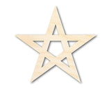 Unfinished Wood Pentagram Shape | Craft Cutout | up to 36" DIY 10" / 1/4" 24 Hour Crafts