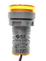 Szliyands 3pcs Digital Display AC Current Indicator, 22mm Round Head LED Current Tester 0~100A Ammeter Monitor Green red Yellow Szliyands