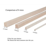 iUoczi 12 Pack Square Wood Dowel Rods 1/2x1/2x12 Inch Balsa Wood Sticks Natural Wood Color Unfinished Wood for Cricut Maker Make Models of House iUoczi