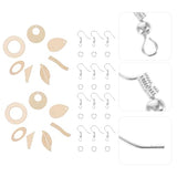 KALLORY 1 Set Wood Earrings Blank Unfinished Wood Earrings Teardrop Ellipse Pendants Sublimation Earring Blanks Wooden Earring Blank for Women Girls KALLORY