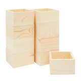 Bright Creations 10 Unfinished Small Wooden Boxes for Crafts with 1 Sanding Sponge (4 In, 11 Pieces) Bright Creations