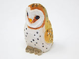 Selsela Barn Owl Fake Keychain Ring Clip Charm Farm Bird Miniature Wood Mini Figurine Small Animal Selsela