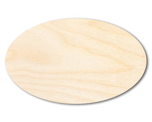 Unfinished Wood Oval Shape - Craft - up to 24" DIY 8" / 1/4" 24 Hour Crafts