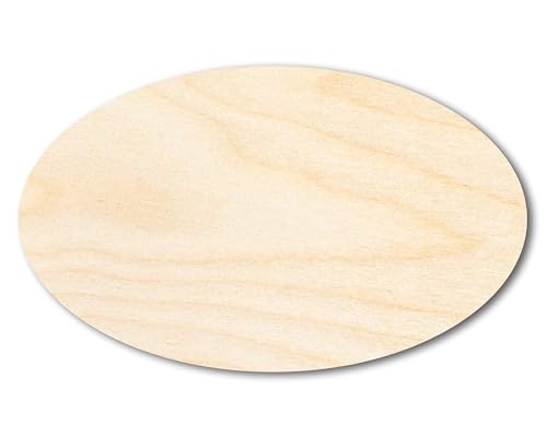 Unfinished Wood Oval Shape - Craft - up to 24" DIY 8" / 1/4"