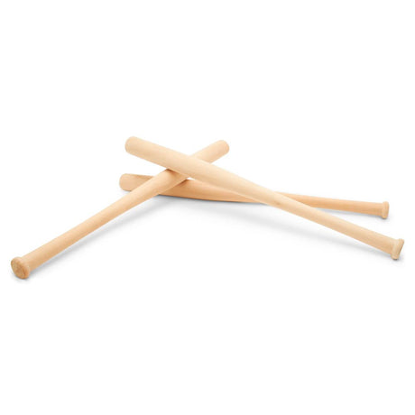 Wood Baseball bat 18 Inch Pack of 2 Unfinished Mini Wood Baseball Bat, Small Bat, Party Decor, Bedroom, Crafts, by Woodpeckers Woodpeckers