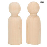 Wooden Peg Dolls Unfinished Wooden Peg Dolls Set Bodies, 10pcs 75mm Unfinished People Shapes Wooden People Figures Angel Dolls for DIY Craft Painting zjchao