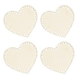 ULTNICE 4pcs Natural Wooden Basket Bottom Heart Shape Blank Crochet Knitting Basket Wood Base Shaper for DIY Basket Craft Weaving Making Supplies ULTNICE