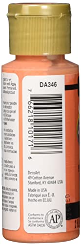 DecoArt 2 Ounce, Coral Americana Craft Paint, Orange - WoodArtSupply