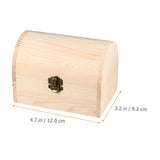 VILLCASE 3Pcs arched wooden box small wood crate jewelry organizer sundries organizer unfinished wooden case treasure case wood decor mini decor VILLCASE