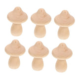 Yardwe 10pcs Wooden Mushroom Unfinished Wooden Peg Doll Micro Landscape Accessories Wood Carved Mushrooms Garden Wooden Mini Wood Mushrooms Mini Yardwe