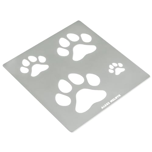 Aleks Melnyk #61 Paw Print Stencils for Painting on Wood, Tiger Print Stencil, Dog Paw, Puppy Paw, Small Cat Paw, Dog Footprint Stencil, Paw Print - WoodArtSupply