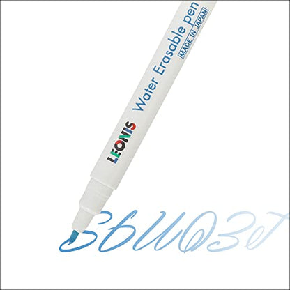 LEONIS Water Erasable Fabric Marking Pen Blue 5 Count Pack [ 78008