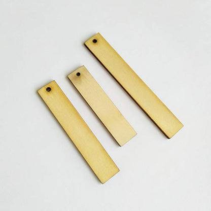 30pcs Unfinished Wood Earring Blank,Wood Strip Blank, Rectangle Laser Cut Unfinished Wood Cutouts (Mix Sizes) - WoodArtSupply