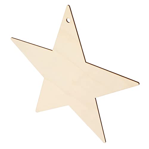 8Pcs Small Wooden Stars for Crafts, Unfinished Blank Wood Pieces, Wood Star Cutouts Ornaments for Wooden Flags Making and Art Craft(#1) - WoodArtSupply