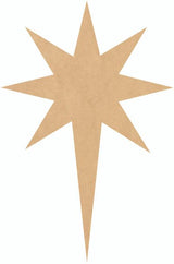 Star of Bethlehem Wood 5" Cutout, Christmas Nativity Scene Craft Shape 1/8" MDF NEXTCraft