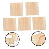 VILLFUL 5pcs Blank Wooden Picture Frame Unfinished Wood Frames DIY Wooden Photo Frames Wooden Bassinet Square Frame Unfinished Wooden Painting Boards VILLFUL