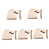 ABOOFAN 50 Pcs Wood Trim Woodsy Decor Christmas Decor Christmas Hanging Santa Hat Christmas Wood Shaped Unfinished Wooden Santa Hat Christmas Pendant ABOOFAN
