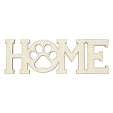 3pcs Home Paw Wood Sign Blank Wooden Dog Cat Paw Plaque Unfinished Wood DIY Crafts Cutouts Ornaments for Puppy Pet House Door Wall Decorative, Creaides