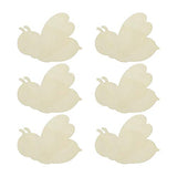 JANOU 6pcs Bee Shaped Wood DIY Craft Cutouts Honeybee Unfinished Wooden Blank Wood Embellishments Ornaments for Baby Shower Birthday Christmas Party JANOU