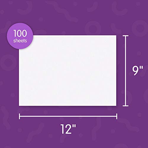 Colorations Art Paper, 9" x 12" Painting & Craft Paper, Finger Paints, Watercolor, Tempera, Drawing, Art Room & Homeschool Crafts 100 sheets Colorations