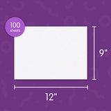 Colorations Art Paper, 9" x 12" Painting & Craft Paper, Finger Paints, Watercolor, Tempera, Drawing, Art Room & Homeschool Crafts 100 sheets Colorations