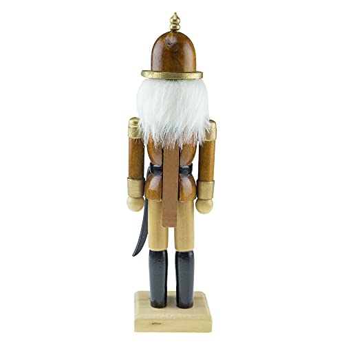 Clever Creations Brown Soldier 10 Inch Traditional Wooden Nutcracker, Festive Christmas Décor for Shelves and Tables