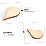Gogogmee 50pcs Woodsy Decor Nativity Decor Christmas Decorations Teardrop Earrings Xmas Gifts Water Drop Shape Wood Piece Wood DIY Chip DIY Craft Gogogmee