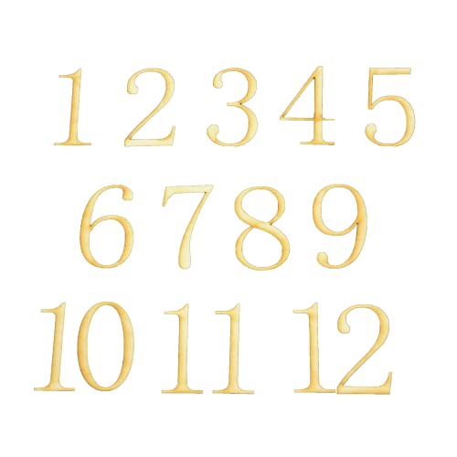 Unfinished Wood Clock Number Set in FangSong Font, Available in a Variety of Sizes and Thicknesses (1.5 Inch Tall, 1/8" Thickness) - WoodArtSupply