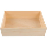 ABOOFAN Wooden Jewelry Tray, Jewelry Drawer Organizer 11x7inch Pine Wood Display Dish Unfinished Wood Trinkets Plate Small Rectangle Earring Holder ABOOFAN