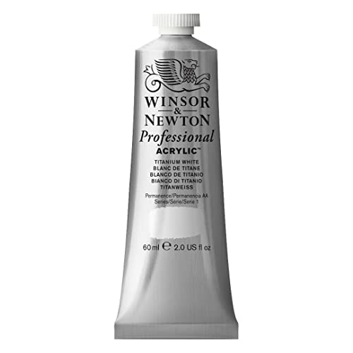 Winsor & Newton Professional Acrylic Paint, 60ml (2-oz) Tube, Titanium White Winsor & Newton