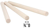 Pennsylvania Woodworks Maple Wooden Dowel Rods - Solid Hardwood Sticks for Crafting, Macrame, DIY & More - White, Unfinished Wood Dowels - Sanded Pennsylvania Woodworks
