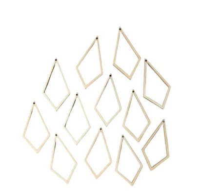 ALL SIZES BULK (12pc to 100pc) Unfinished Wood Laser Cutout Hollow Diamond Dangle Earring Jewelry Blanks Shape Crafts Made in Texas - WoodArtSupply