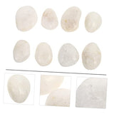 EXCEART 8pcs Painting Stone White Decor River Rocks Smooth Painting Rocks Painting Kindness Rocks Bundle River Kids Decor Painting Pebbles EXCEART