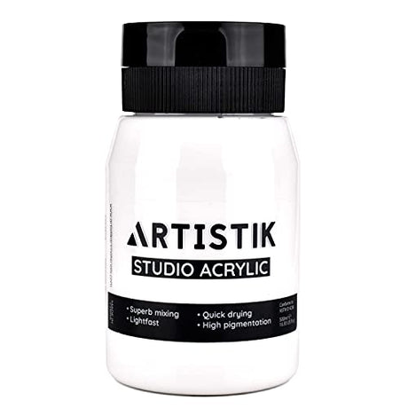 Acrylic Paint 500 ml Tub - Acrylic Paints with High Pigment and Long-Lasting Brilliant and Vibrant Colors Professional & Amateur Painting Jar Art ARTISTIK