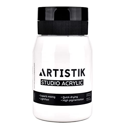 Acrylic Paint 500 ml Tub - Acrylic Paints with High Pigment and Long-Lasting Brilliant and Vibrant Colors Professional & Amateur Painting Jar Art - WoodArtSupply