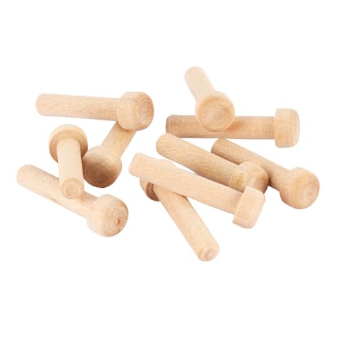 Factory Direct Craft Unfinished Wood Axle Pegs Pack of 40 for Craft Cars Trains and More (1-1/4 Inch Long x 7/32 Inch Diameter) - WoodArtSupply