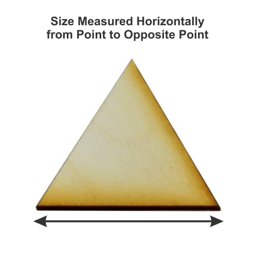 Unfinished Triangle Wood Cutout Available in a Variety of Sizes and Thicknesses (1/8" Thick, 4 Inch (Package of 20)) - WoodArtSupply