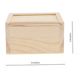 TEHAUX Jewelry Gift 2pcs Boxes Small Wooden Box Wooden Jewelry Box Wooden Gift Boxes Wood Decor Unfinished Shadow Box Gift Storage Box Creative TEHAUX