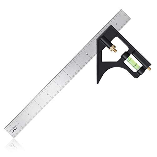 Mr. Pen- Combination Square, 12" Combo Square, Carpentry Tools, Carpenter Square, Woodworking Tools,Framing Square, T Square, T Ruler, Combination Mr. Pen