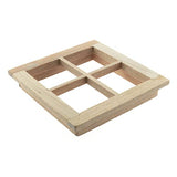 RLECS Wooden Dollhouse Square Window 2.75 x 2.75 Wood Color 4 Pane Window 1/12 Dollhouse Miniature Accessories RLECS